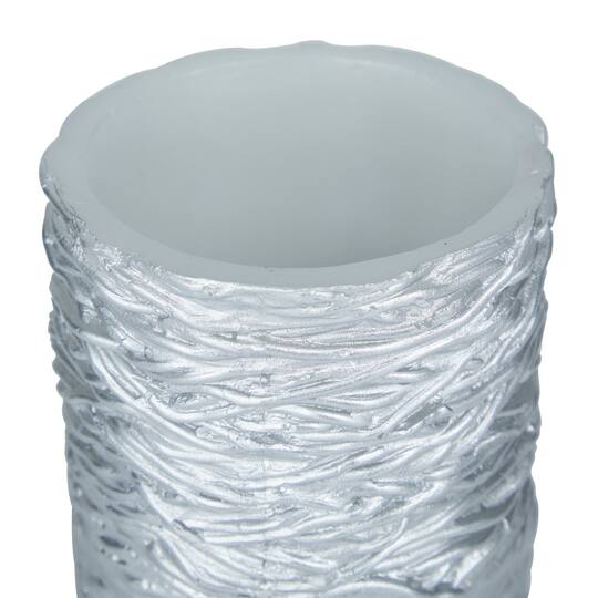 Silver Traditional Flameless Candle Set